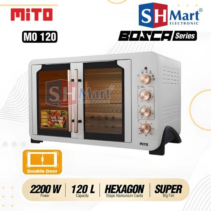 Promo Oven Listrik Mito 120 Liter Mo120 Bosca Series Double Door (MEDAN) - hitam