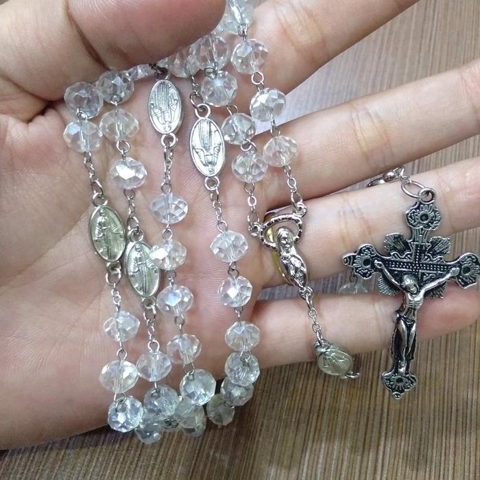 kalung rosario / rosario / rosario wedding / rosario batu kristal