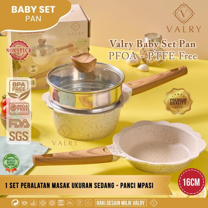 [HARGA PROMO] PANCI SET MPASI Bayi 16m Valry PREMIUM GRANITE baby cooking set DIECAST