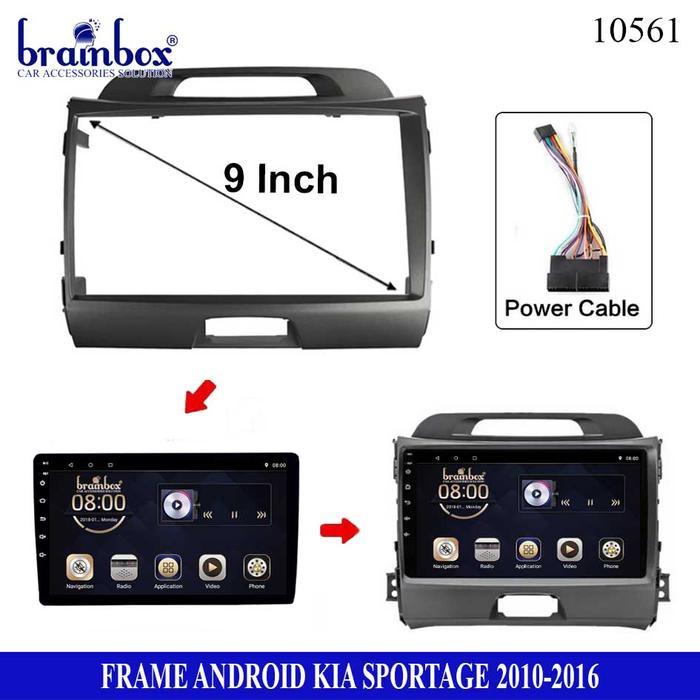 Frame Head Unit Kia Sportage 2010-2016 9 Inch Bingkai Android Panel Tv Mobil Pnp Car Monitor Radio