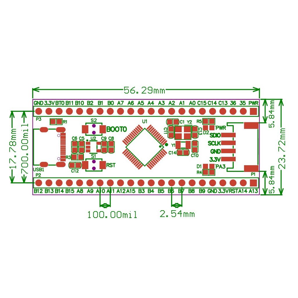 APM32E030C8T6 CORE BOARD/DEVELOPMENT BOARD APM32E030 DEVELOPMENT BOARD REPLACES STM32F030C8T6