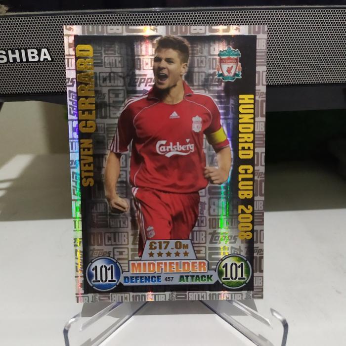 Kartu Bola Topps Match Attax Club - Steven Gerrard Liverpool FC