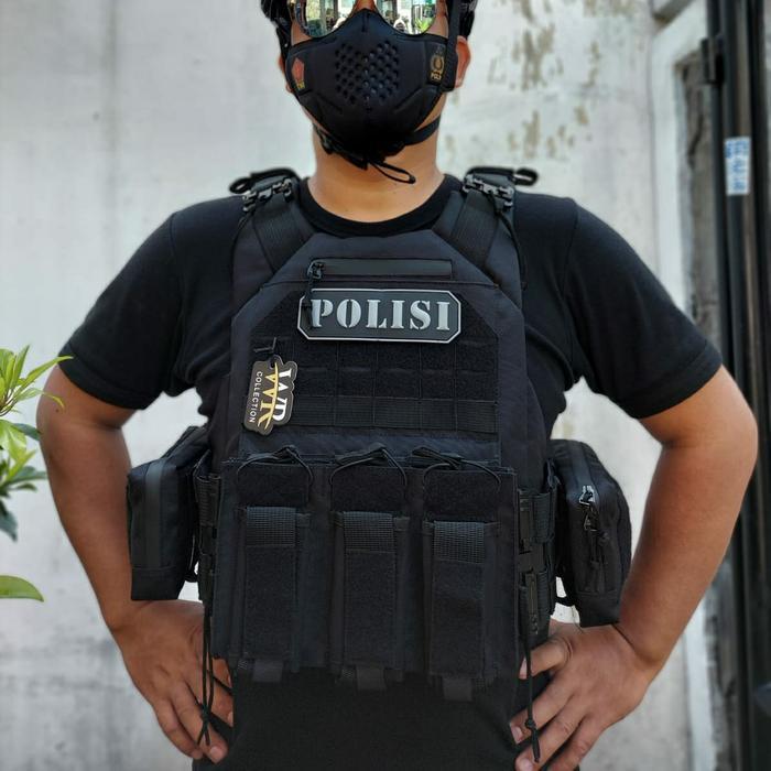 Rompi Tempur Tactical Rajawali Body Vest TNI Hitam