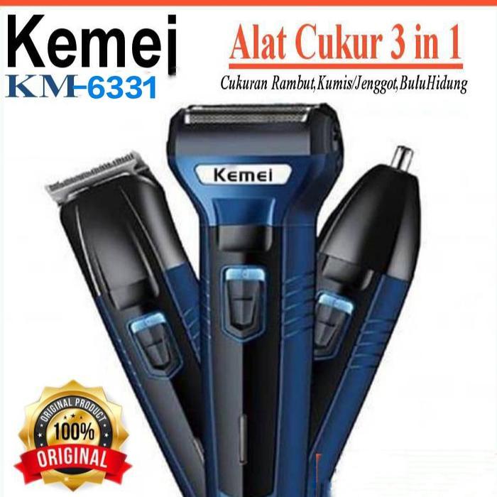 Alat Cukur Rambut Jenggot Kumis Bulu Hidung Kemei KM-6330 KM-6331