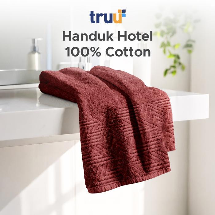 TRUU Handuk Eksklusif Triangle Fire Brick TR.T039 100% Katun 550gsm 70x140 cm Handuk Hotel Emboss