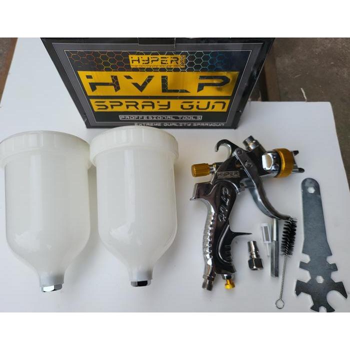 Hyper Spray Gun Hvlp Semprotan Angin Cat Bonus Tabung Atas 600Cc Hvlp