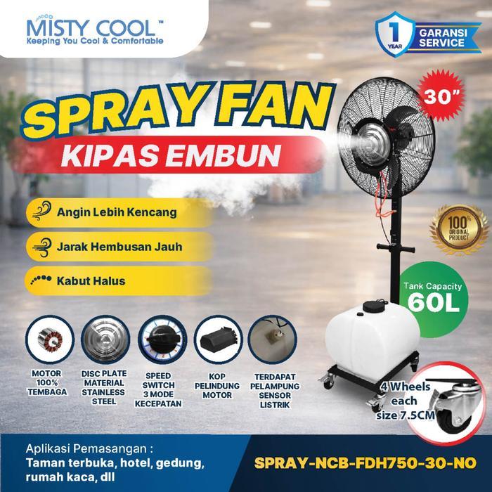Misty Cool Kipas Embun 30 Inch Kipas Angin Semprot air Misty Fan Spray Fan
