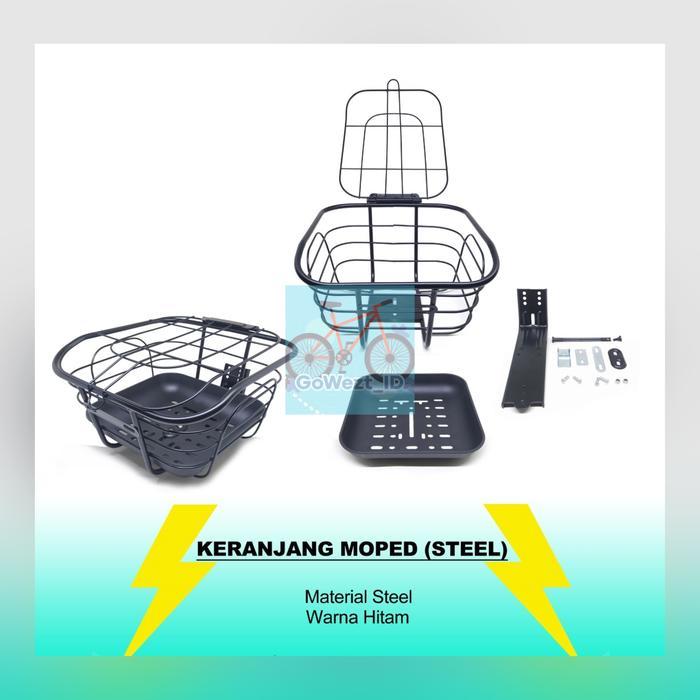 Keranjang Depan Sepeda Listrik Besi Universal Goda Exotic Uwinfly