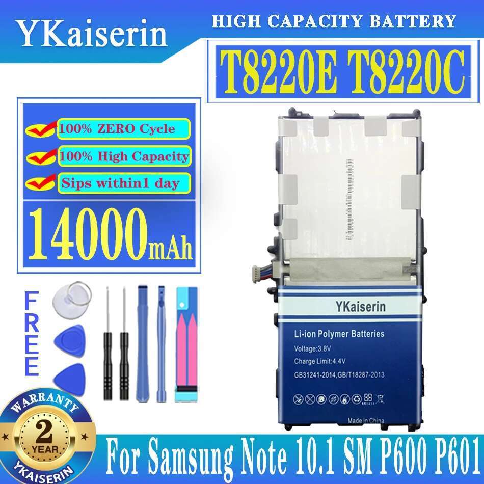Tablet Battery T8220E T8220C 14000Mah For Samsung Galaxy Note 10.1 SM P600 P601 P605 P607 T520 T525