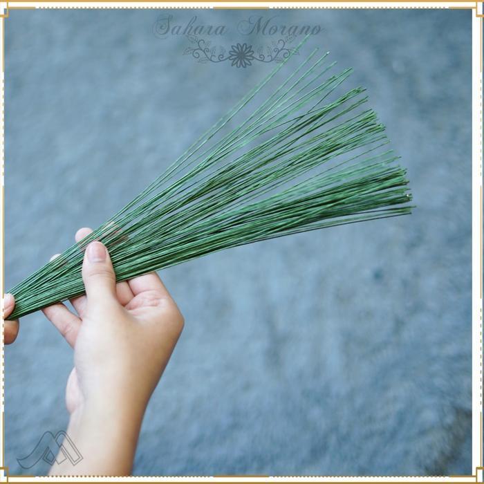 READY 1 Pack 100 Pcs Stick Bunga Kawat Tangkai Bunga Ranting Bunga StickBuketBunga Besi Bunga Kawat