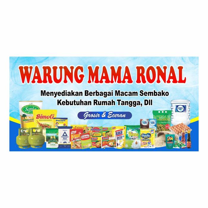 Sepanduk Jualan Sembako / Spanduk Toko Sembako / Spanduk Sembako / Spanduk Toko Klontong - Benner