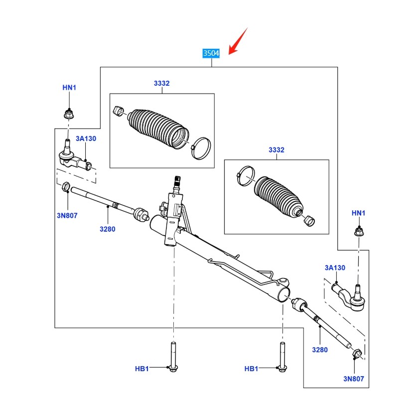 LR014406 NEW LHD POWER STEERING RACK FOR LAND ROVER LR2 2008-2015