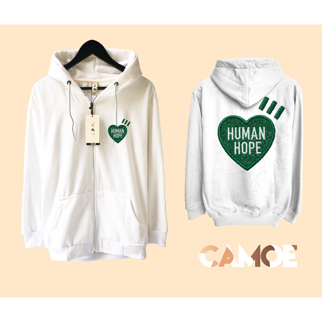 Jaket Hoodie Zipper Human Hope x J Hope BTS Japanese streetwear Human Made Logo