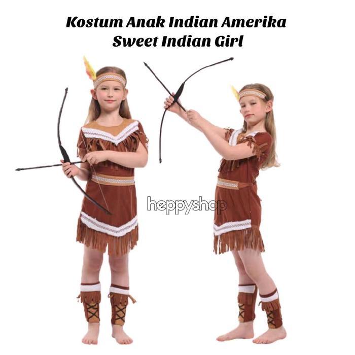 KOSTUM INDIAN AMERIKA SWEET INDIAN GIRL AMERICAN HUNTER SUKU INDIAN COSPLAY