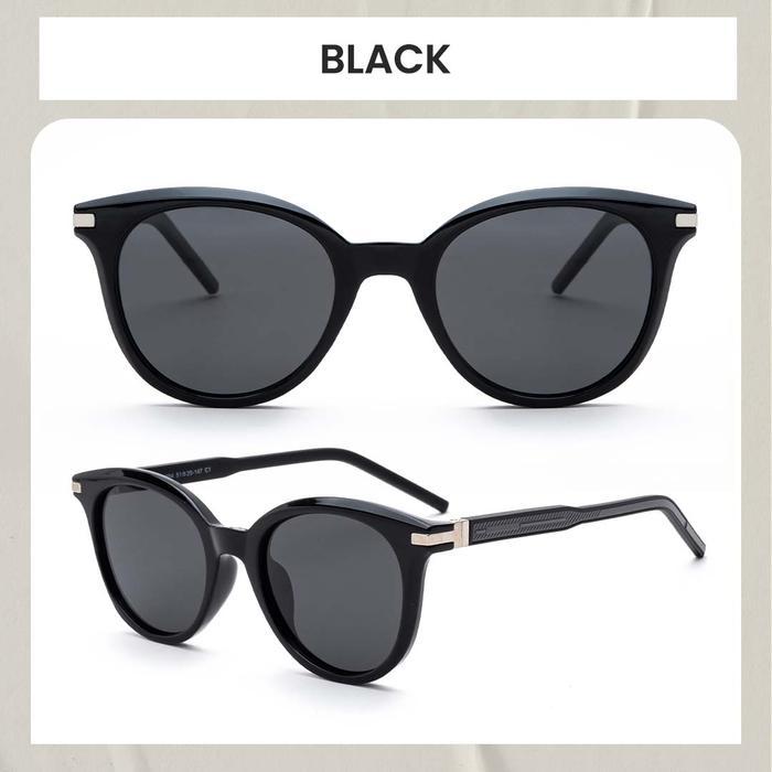 Polarized Pria Wanita Kacamata Hitam Polarized Pria Wanita Frame Bulat Bahan TR Plastik Lensa Polari