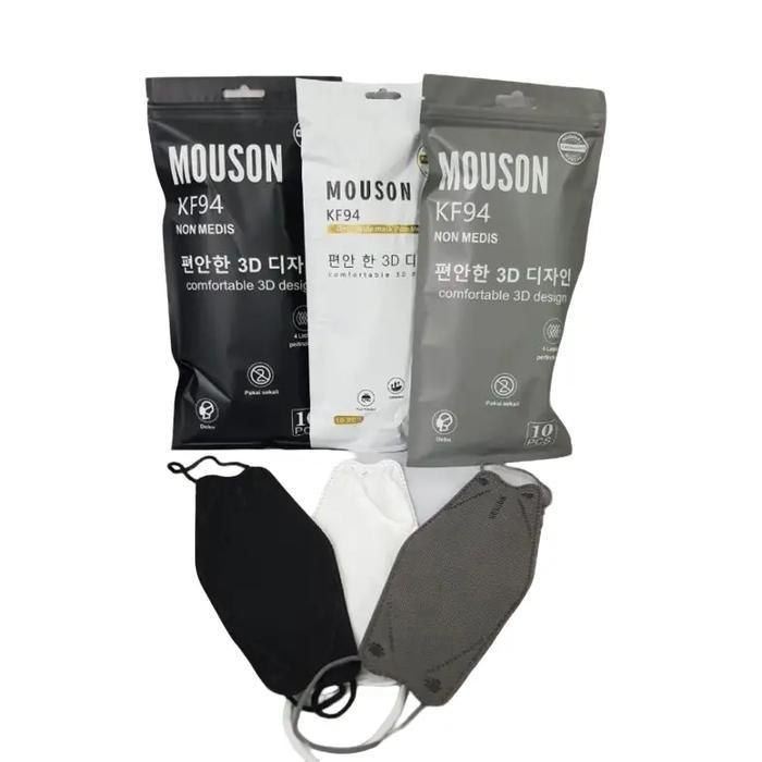 BUNDLE MASKER KF94 MOUSON PREMIUM KF94 ISI 50 / 100 PCS + POUCH