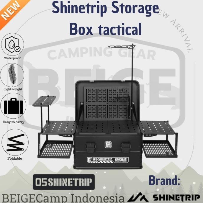 Beige Storage Box aluminium camping outdoor