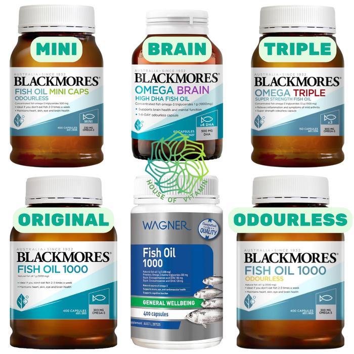 Blackmores Fish Oil 1000 400 Kapsul Omega 3 Odourless Mini Caps Wagner