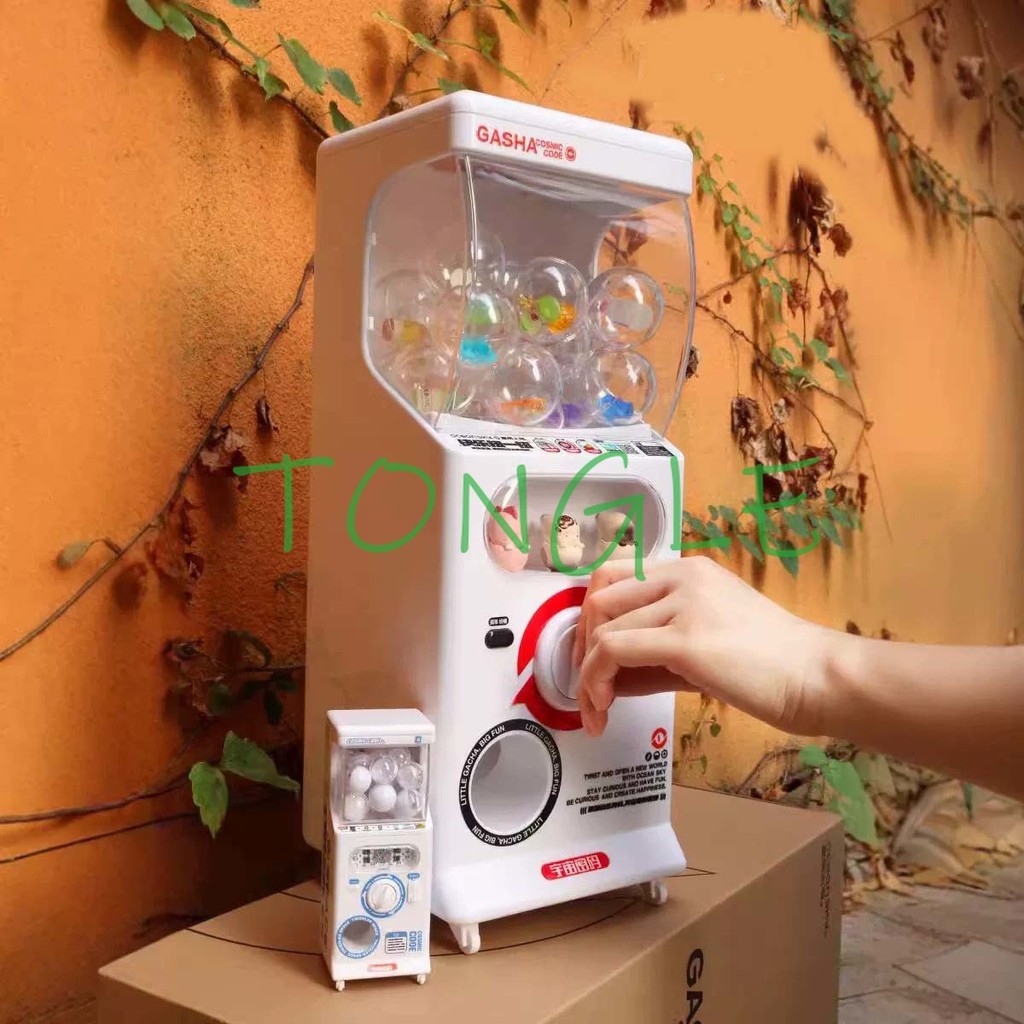 Mini Gachapon Machine Arcade Gum Capsule Toy Candy Vending Machine Sliding Door Gachapon Machine