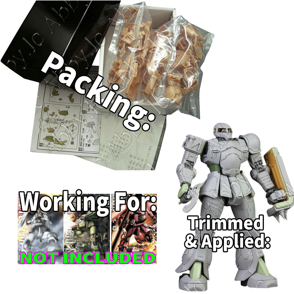 for MG 1/100 MS-06J Zaku II White Ogre MS-06S Char's Ver. 2.0 UC RECAST Side3 MS-05B Zaku I GTO