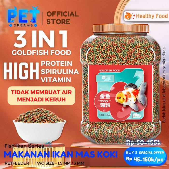 Terlaris Pelet Premium Ikan Mas Koki - Pakan Premium Ikan Mas Koki 1.5Mm & 3Mm