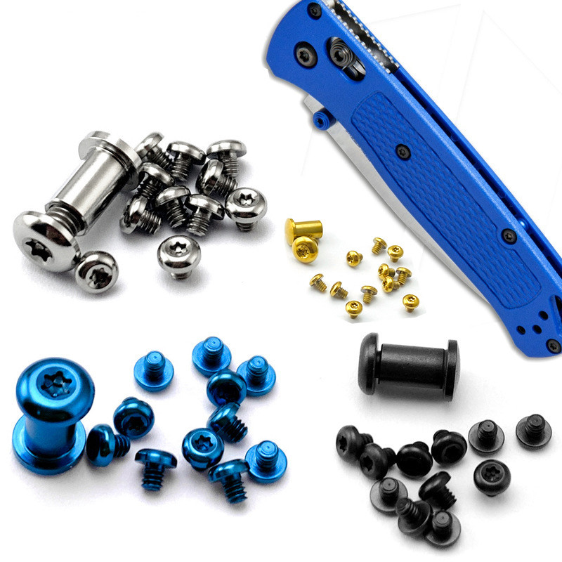 1 Full Set Of Knife Titanium Handle Screws Spindle Rivets For Genuine Benchmade Bugout 535 Knives