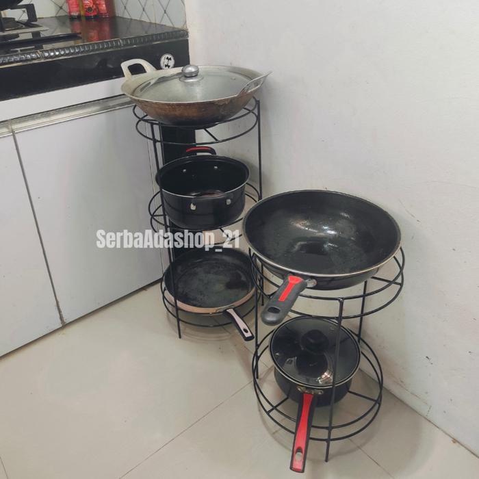 Rak Panci Dan Wajan/Rak Serbaguna Bahan Besi