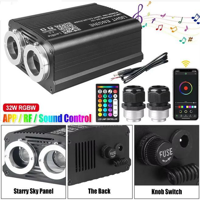 TERBARU Lampu LED Serat Optik RGB untuk Atap Mobil Plafon Lampu Bintang Kontrol Aplikasi Dekorasi