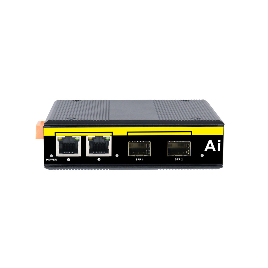 Industrial Switch Gigabit 2+2 SFP Switch 4 Port 100/1000Mbps Ethernet Switch Unmanaged wih Vlan