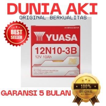 Aki Motor Roda Tiga/ Setrum ikan /genset kecil Yuasa 12N10 10 Amper untuk VIAR,Dayang