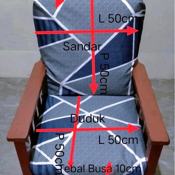 10Pcs Cover Petak Sarung Kursi Kayu Busa Petak 50X50X10Cm Kain Katun Dengan Resleting Bebas Dicuci