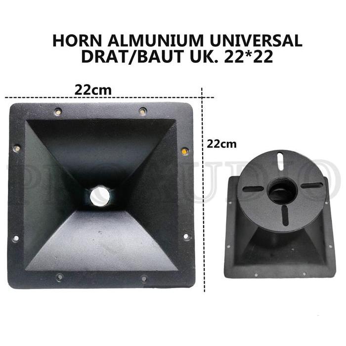 Horn Tweeter Besi Diral 22X22 Corong Cor Aluminium 22 X 22 Lubang Drat