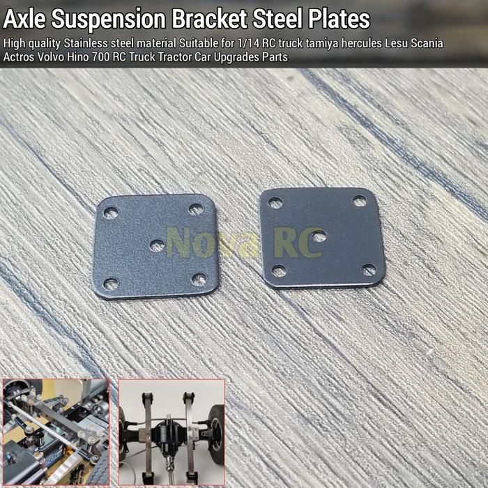 2pcs bracket plate suspension axle steel material untuk Rc truck tamiya hercules lesu 1/14 Scania