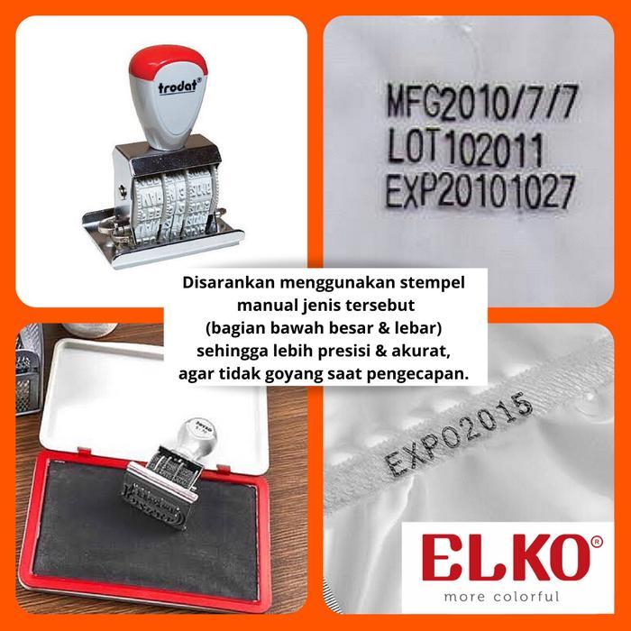 "New" Tinta Stempel Permanen Plastik Expired Date Warna PUTIH - ELKO 100 ML