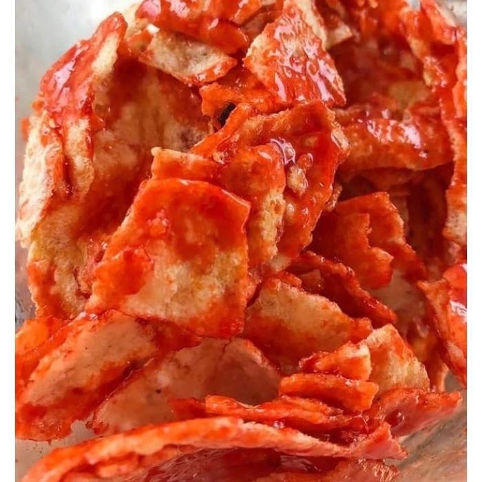 BERMUTU Opak Pedas 500gram / Opak Lengket Pedas / Cemilan kerupuk palembang asli