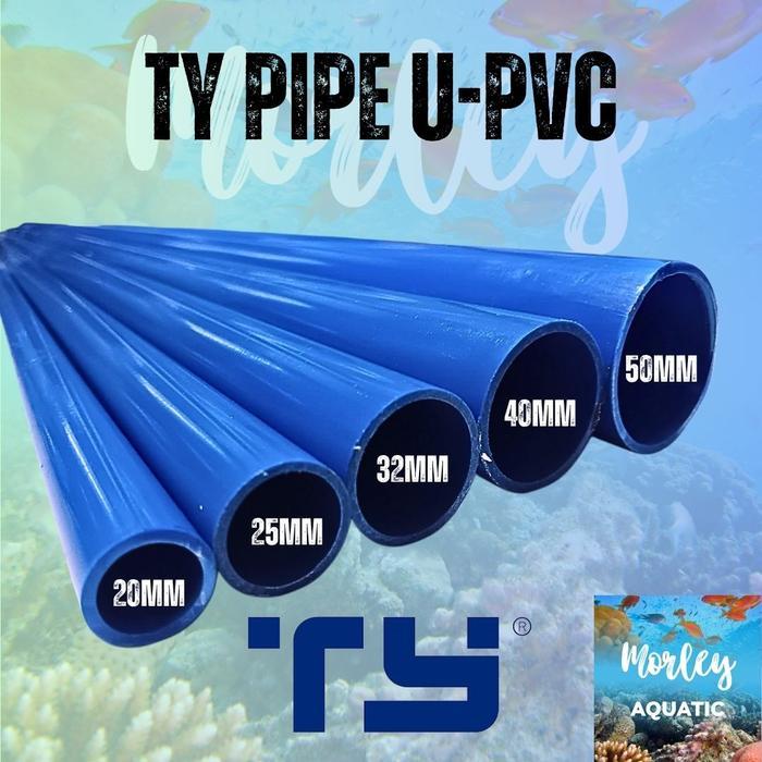 Terlaris Ty Aquarium Pipe Pipa U - Pvc By 3 Pawns 2 Meter ( Blue )