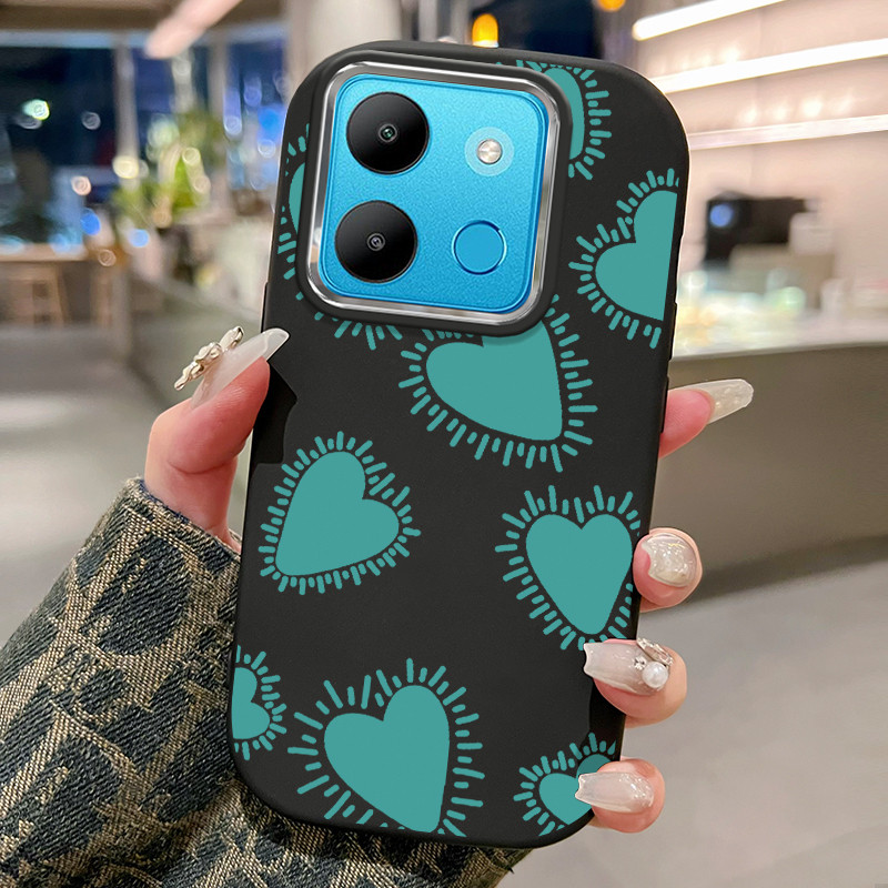 Casing Hp Untuk Infinix Smart 7 Smart 7 HD Smart 6 Case Casing Getaran jantung pola Kerang gemuk pon