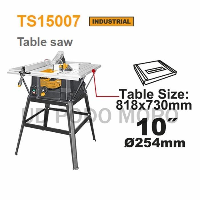 Ingco Mesin Gergaji Potong Table Saw 10 Inch TS 15007 Meja TS15007