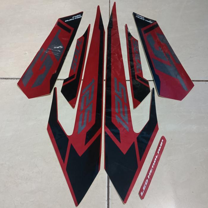 stiker striping yamaha mio soul gt 125 2015 merah lis body standar berkualitas original