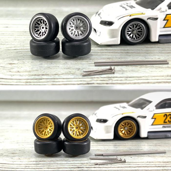 VELG BAN KARET HOT WHEELS DIECAST MODEL BBS SELONGSONG DIECAST ORIGINAL