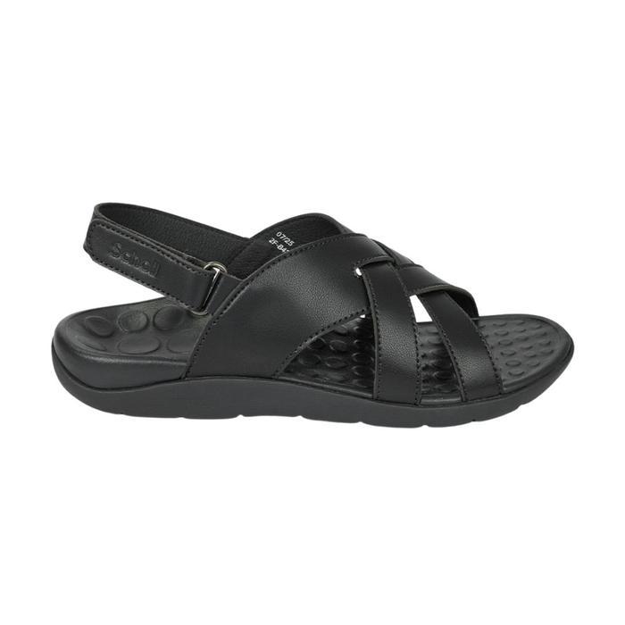 Scholl Laura Black Sandal Wanita Size 36-40 Women Sandals Biomechanics Sintetis