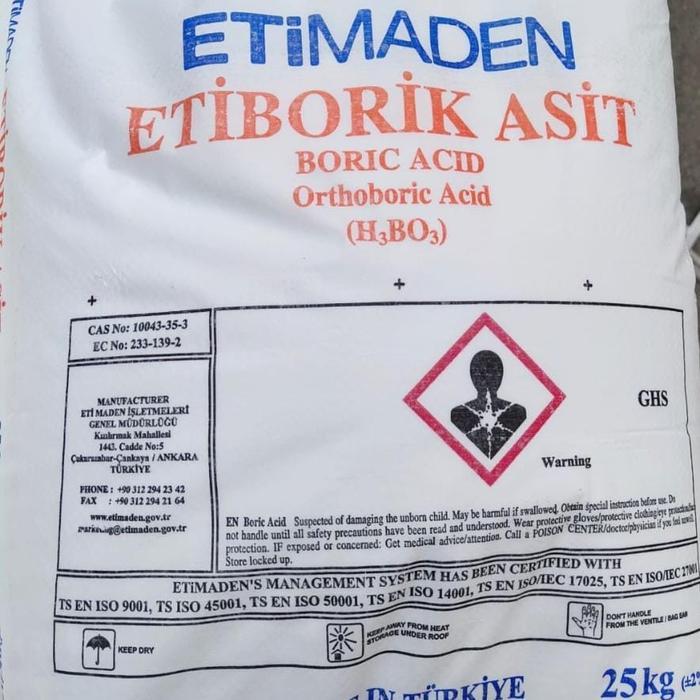 Asam Borat 25 Kg Satu Sak untuk Kebutuhan Industri dan Pertanian