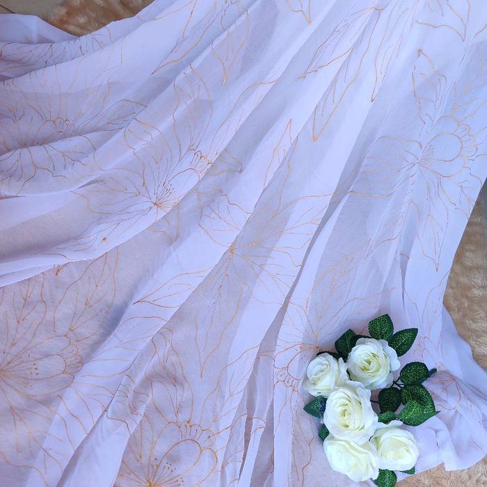 READY Kain kebaya lukis handmade/Material kebaya lukis