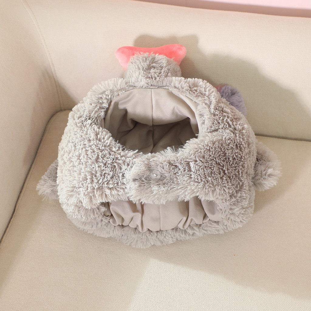 Plush Hat Cloak Wild Boar Head U-shaped Hooded Neck PillowAnime Around Hashibira Inosuke Cosplay