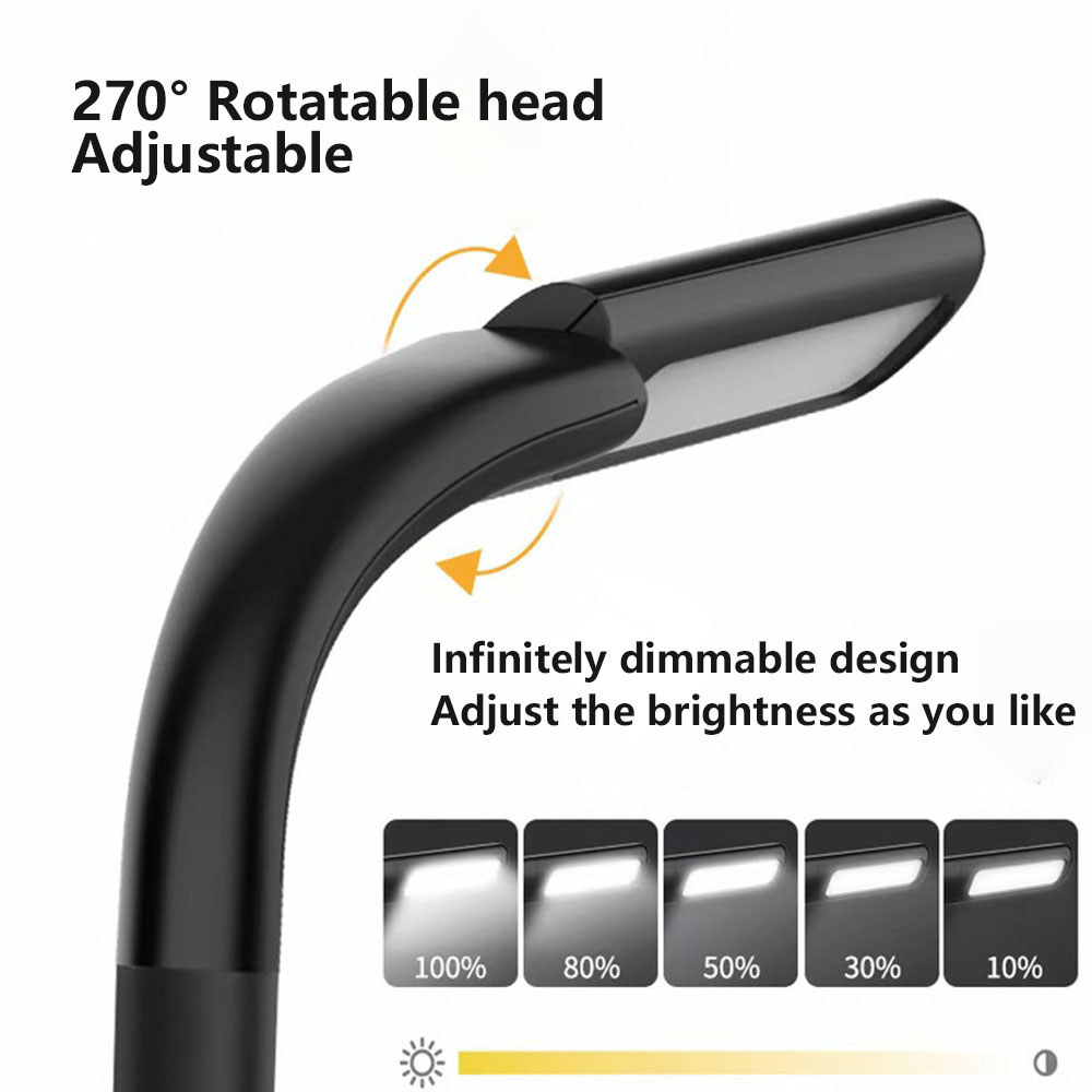 LED Neck Small Book Lamp Rechargeable For Bedside Reading Lamp Dormitory Outdoor Camping Hiking
