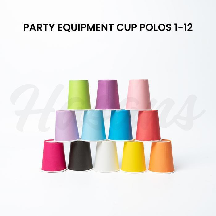 10 Pcs Gelas Kertas Polos / Paper Cup / Gelas Ulang Tahun Polos / Party Equipment Cup Polos