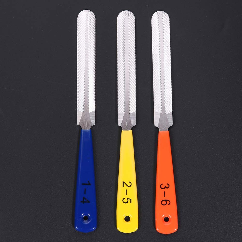 1-3pcs Guitar Fret File Crowning File Durable Diamond Nut Saddle Slot Grinding File Luthier Repair
