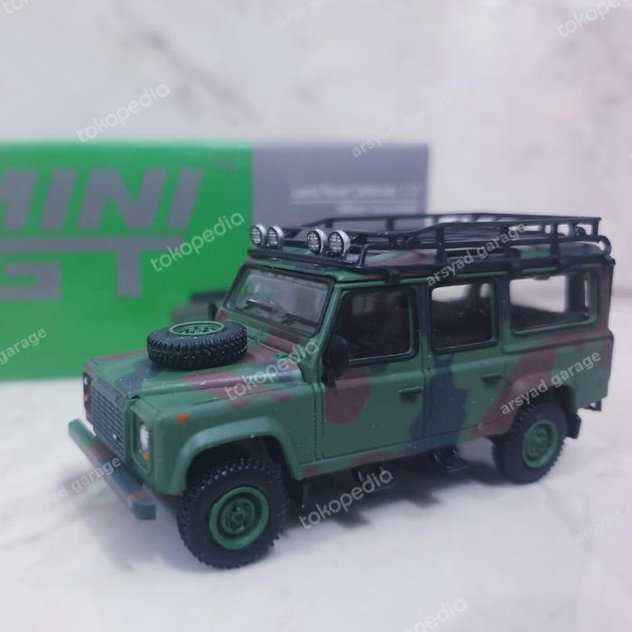 Bisa Grab Diecast Mini Gt Land Rover Defender 110 Military Camouflage No 237