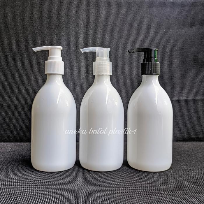 Botol Pump 300ml Sabun Cair Pet Plastik Putih / Botol Pump 300 Ml