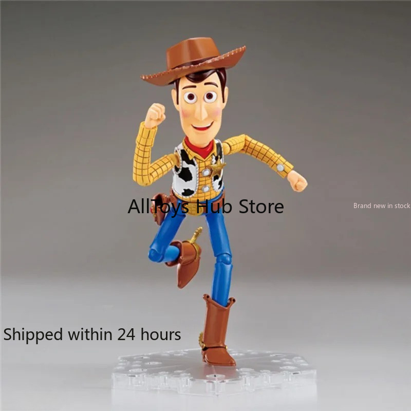 Bandai Genuine Toy Story 4 Buzz Lightyear Woody Anime Action Figure Collectible Assembly Model Toys